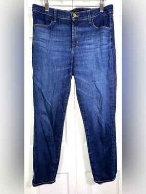 J Brand Alana High Rise Crop Skinny Jeans Dark Wash Stretch Denim Size 30